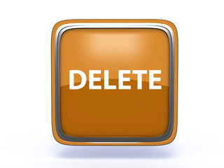 delete square icon on white background