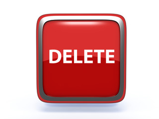 delete square icon on white background