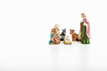 The Holy Family in a Christmas Crib