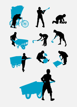 Worker silhouettes