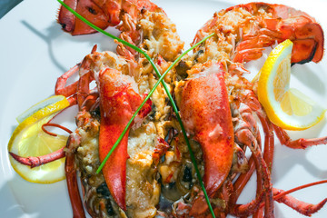 lobster with lemon