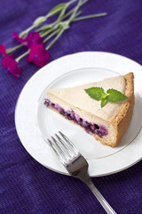 Coffee cake with blueberries