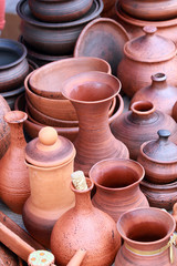 tableware made of clay