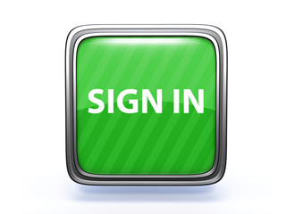 sign in square icon on white background