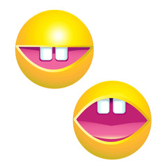 yellow smiley face with big toothy smile