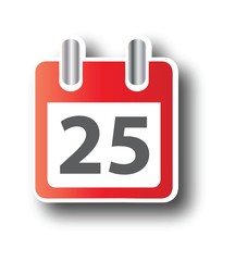 calendar 25th date icon