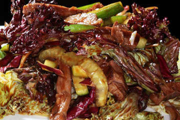 salad with meat