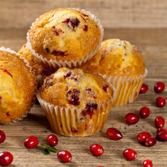 Freshly baked Cranberry muffins