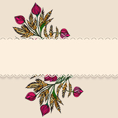 Banner floral ornament