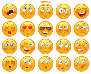 Vector set of glossy characters