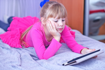 girl with tablet
