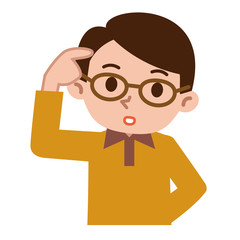 考える若い男性