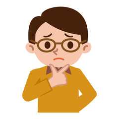 困惑する若い男性