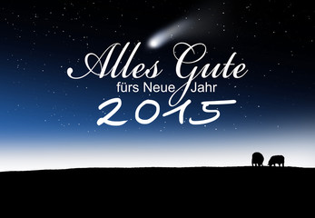 Fototapeta premium Alles Gute fürs Neue Jahr 2015