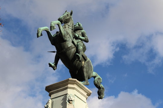 Statue of Leopold V on a horse in Innsbruck, Austria