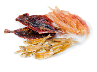 closeup of traditional Thailand colorfull fish chips and sesame,