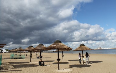 Ostseestrand im polnischen Seebad Sopot