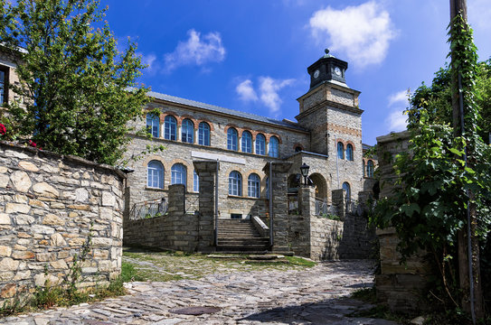 The old school in Nimfaio village, Florina, Greece