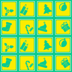 seamless background with Christmas symbols