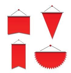 Pennants on white background.