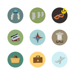 Vector travel icons set. Part 2.