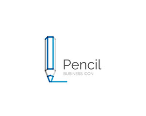 Line minimal design logo pencil