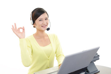 笑顔のオペレーター