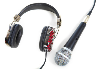 Microphone and headphones