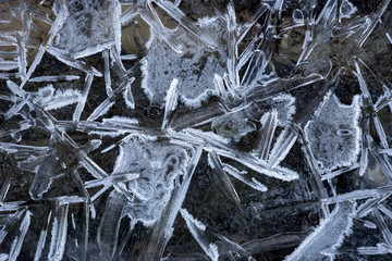 pattern of ice crystals
