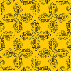 cactuses seamless pattern