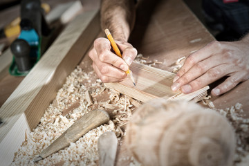 Carpenter at work