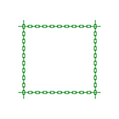 Green chain in shape of square