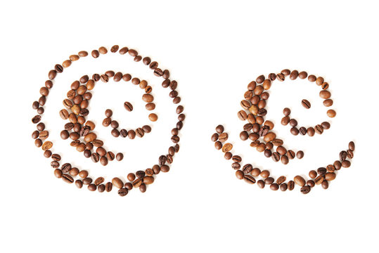 abstract pattern of coffee beans
