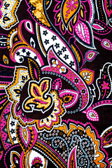 Colorful batik cloth fabric background