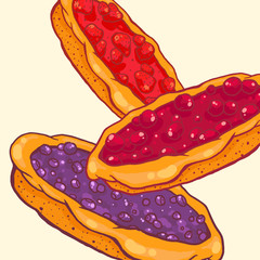 Berry pies - strawberry, cherry, blueberry