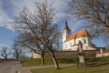 Fototapeta na wymiar Tipical Czech village church in 
