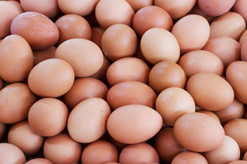 background of fresh eggs for sale at a market