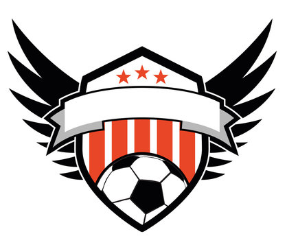Soccer logo with wings
