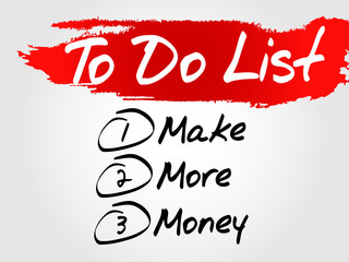 To Do Blank List, vector business concept background