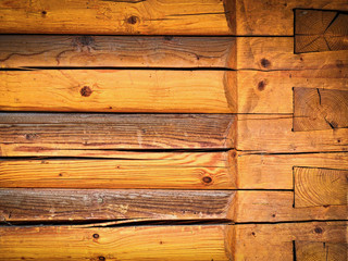 wall of wooden houses