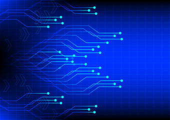 Naklejka premium Abstract electronics digital technology blue background