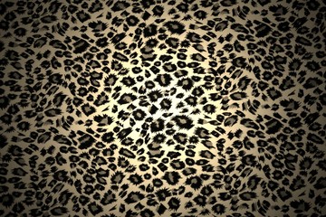 The fabric of motifs leopard on background