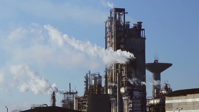 Industrial process plant that manufactures chemicals