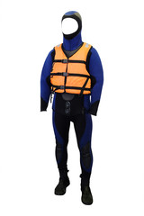 mannequins in a diving suit