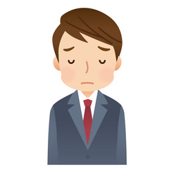 落ち込む男性　ビジネスマン