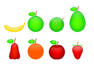 abstract color fruit . Vector illustration