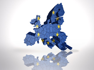 Map of European Union on a white background