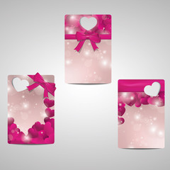 Set of Valentines day tags
