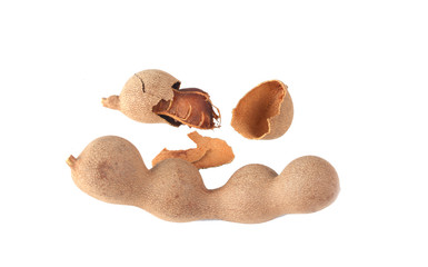 Tamarind isolated on white