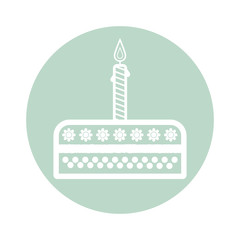 Birthday cake sign icon. Vector